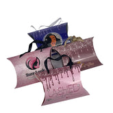Custom Logo Pillow Boxes With Ribbon For Hair Extensions & Wigs